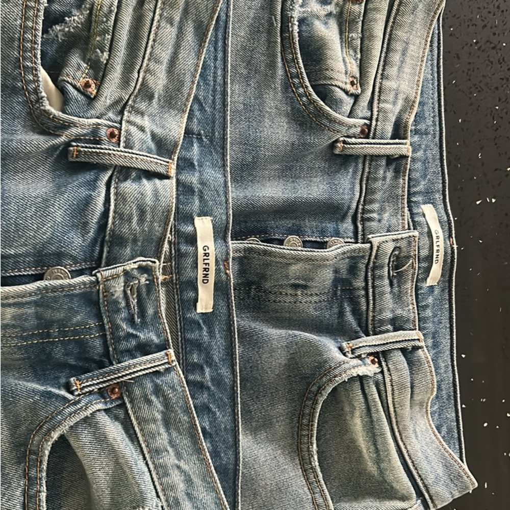 GRLFRND Light Blue Straight Leg Jeans